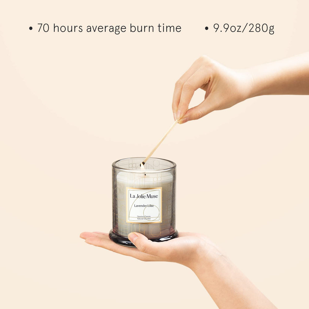 LA JOLIE MUSE Gradient blue jar with gold accents for luxurious decor
