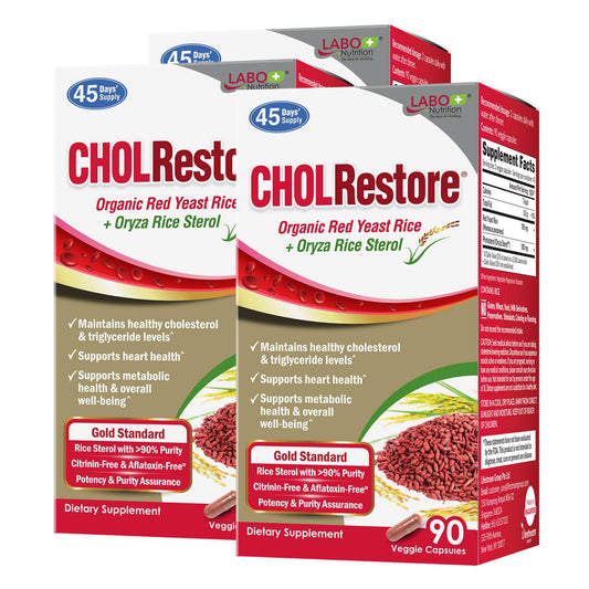 LABO Nutrition CHOLRestore bottle front view may support healthy cholesterol balance.