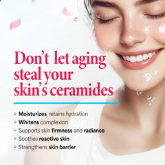 Le Ageless Placenta 99 health benefits graphic suggesting skin hydration