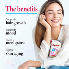 Le Ageless Placenta 99 bottle with dosage card for daily use