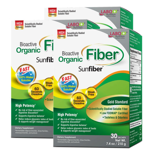 LABO Nutrition Bioactive Organic Fiber Sunfiber PHGG powder dissolves clear for easy daily fiber support