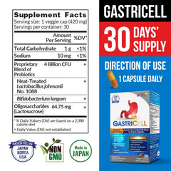 LABO Nutrition GASTRICELL capsules ready for convenient daily use.