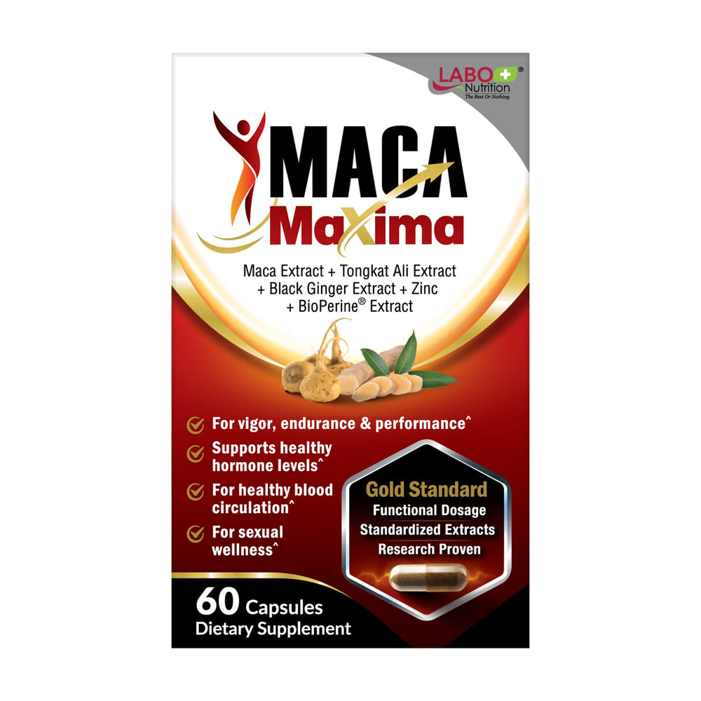 LABO Nutrition MacaMaxima capsules pour demonstrates easy daily use.