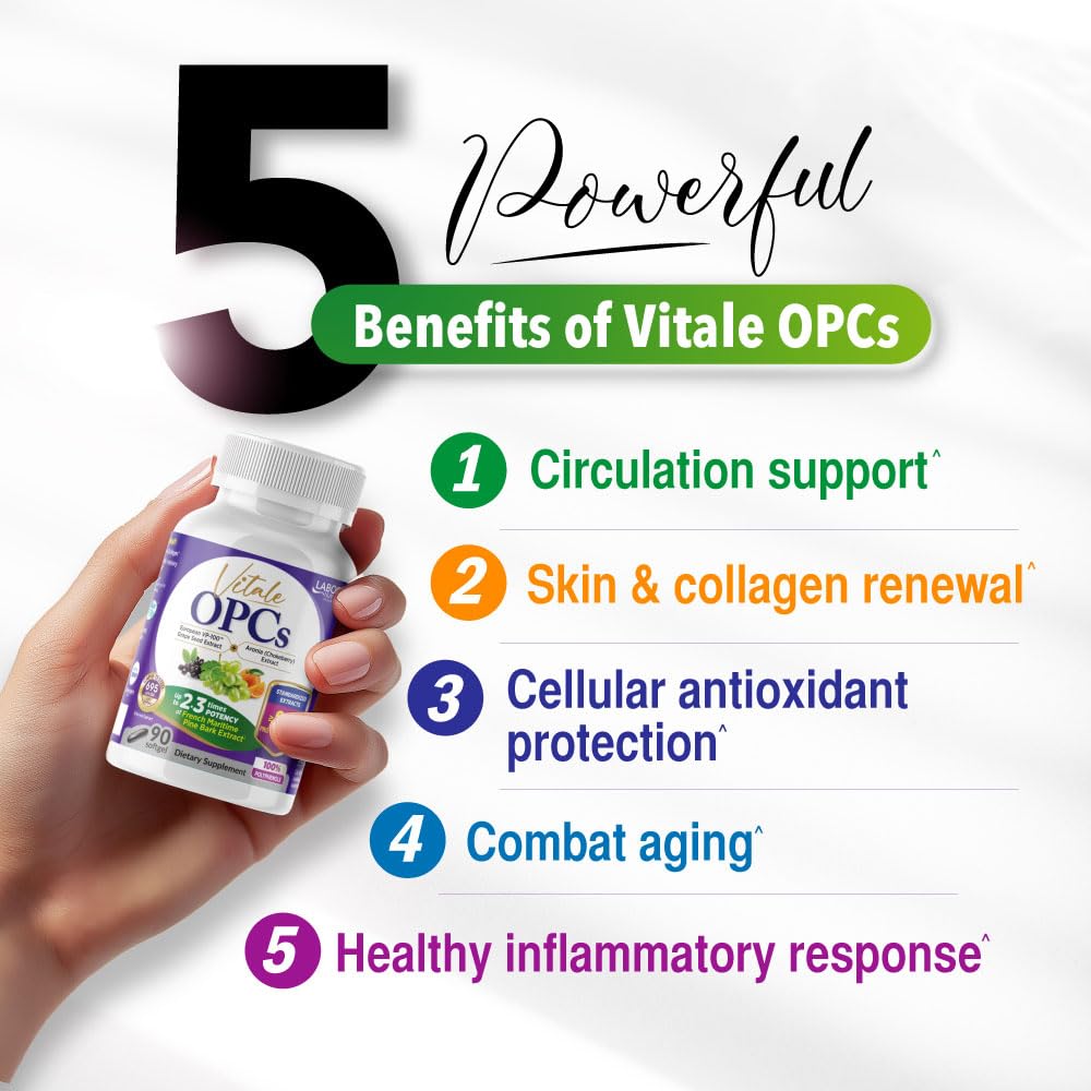 LABO Nutrition Vitale OPCs bioperine enhances nutrient absorption for better utilization.