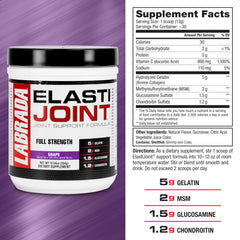Labrada Elastijoint grape powder on kitchen counter ready to mix.