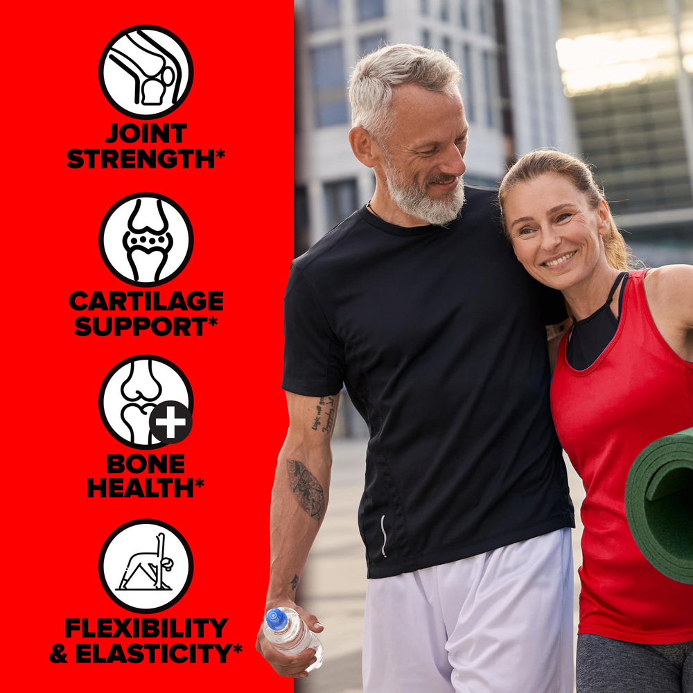 Labrada Elastijoint tub close-up showing MSM and glucosamine chondroitin formula.