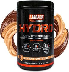 LABRADA Hydro bottle front view showcasing lactose-free protein for post-workout fueling.