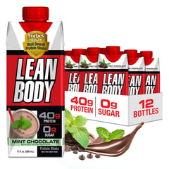 Labrada Lean Body RTD Mint Chocolate bottle with 40g protein for on-the-go fueling.