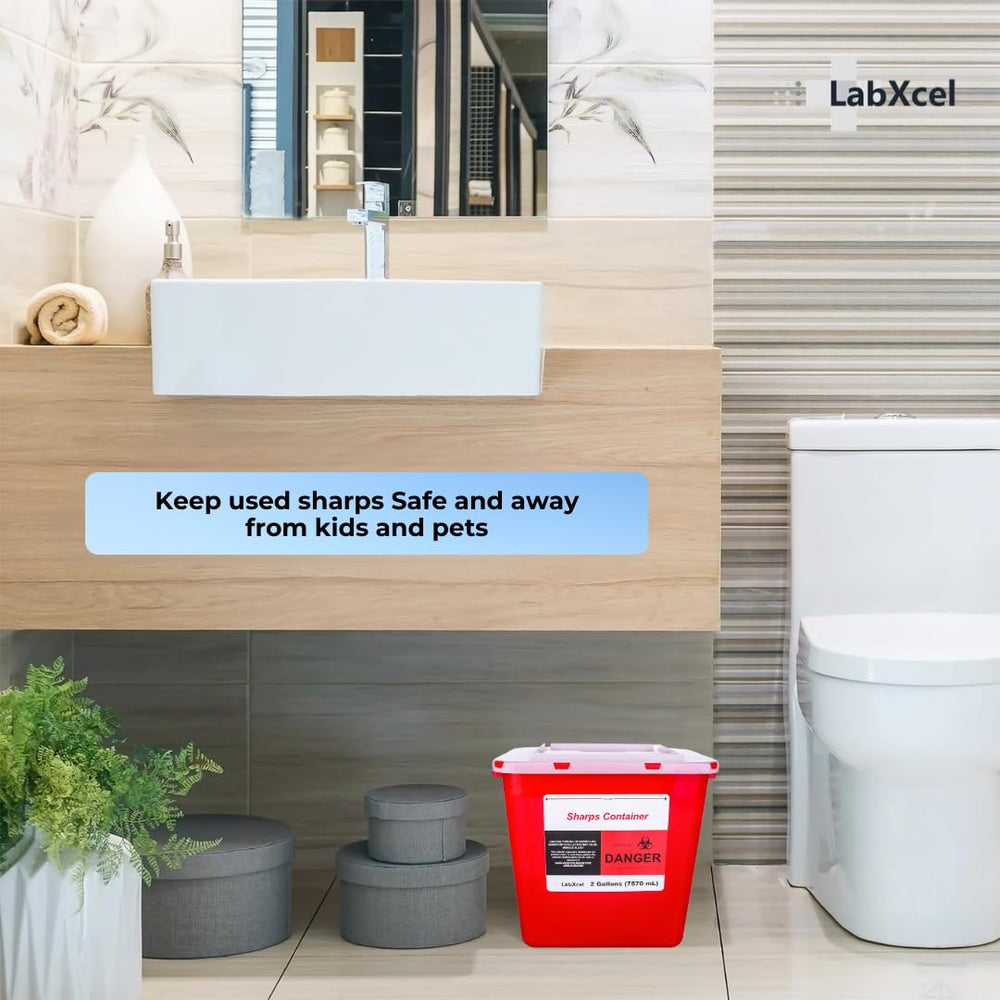 LabXcel bulk 5-pack for cost-effective sharps disposal.