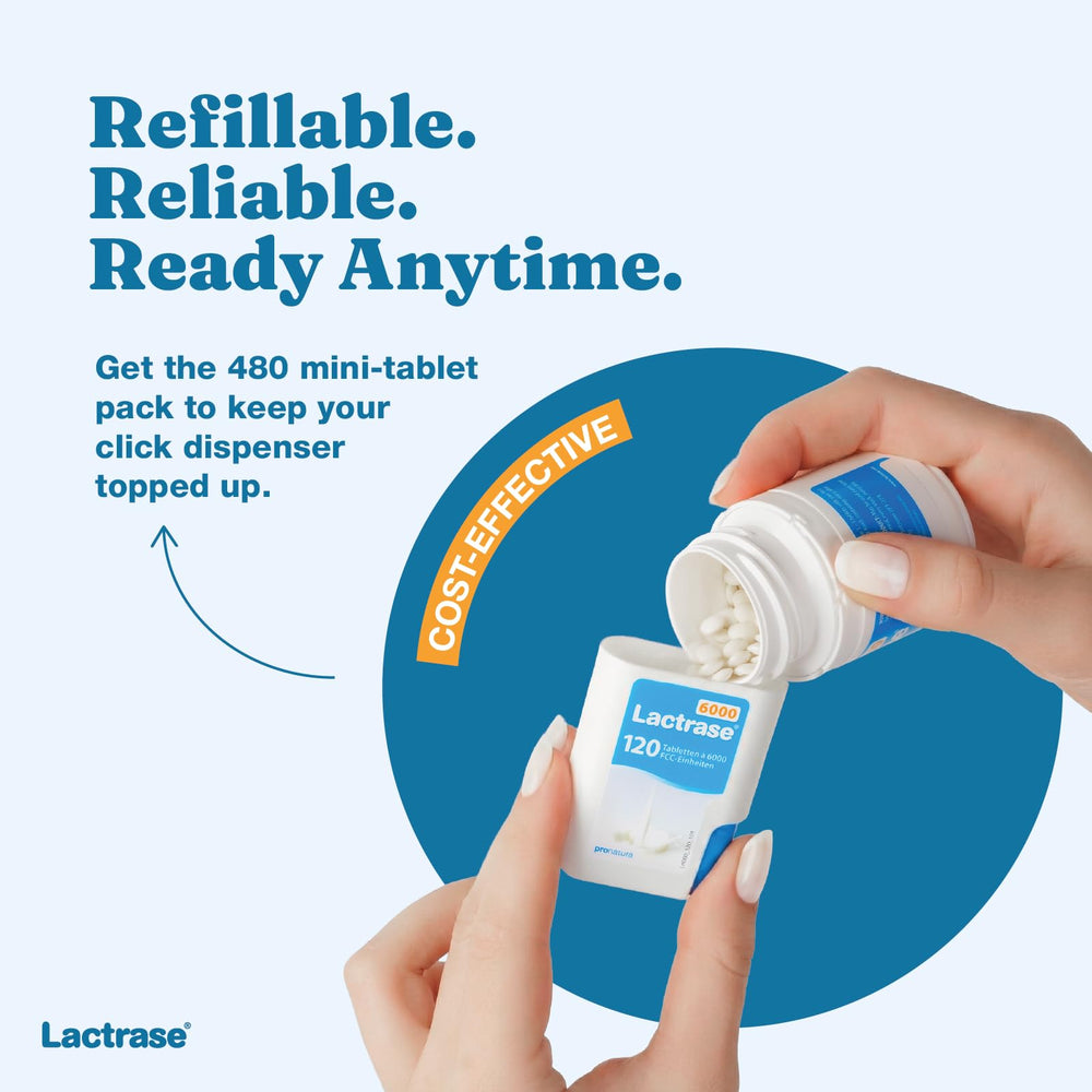 Lactrase: Germany's leading lactase brand for 25 years.