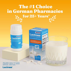 Lactrase refill pack 200-count provides long-lasting dairy digestion support for families.