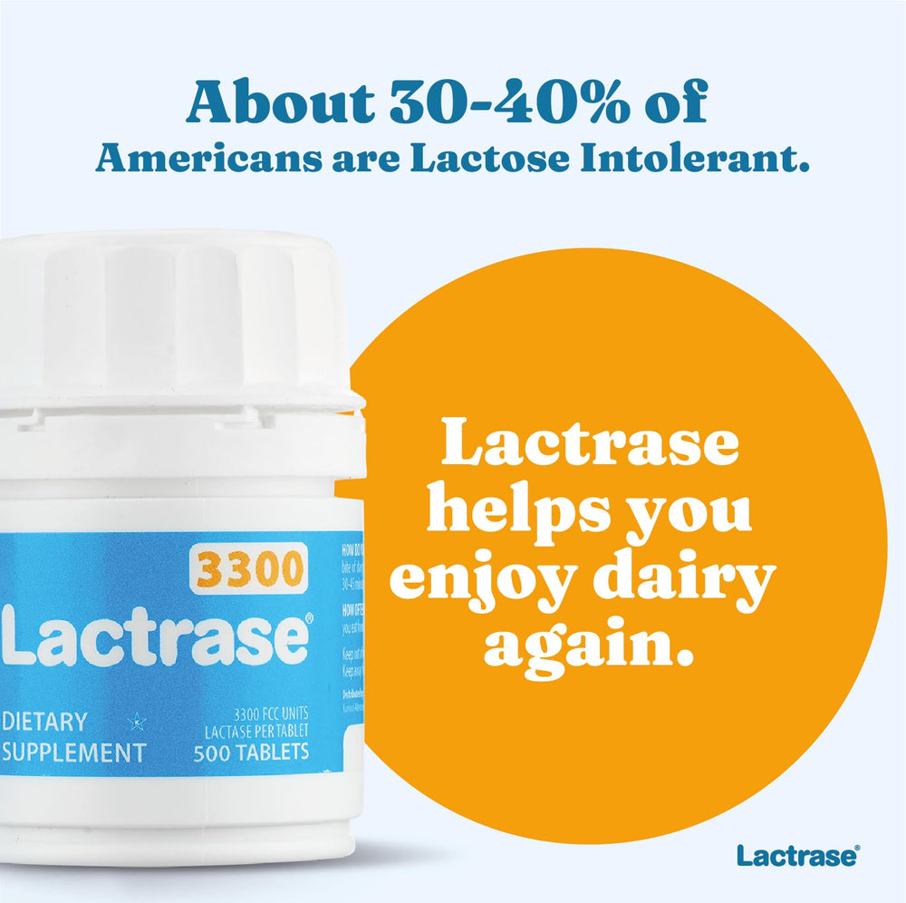 Vegetarian and gluten-free Lactrase tablets suitable for diverse diets