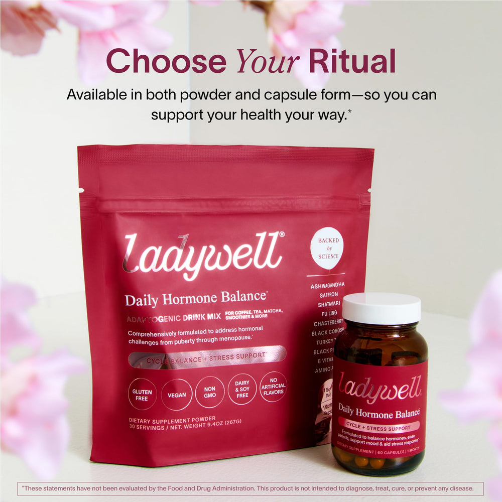 Saffron imagery signals mood support from Ladywell balance.