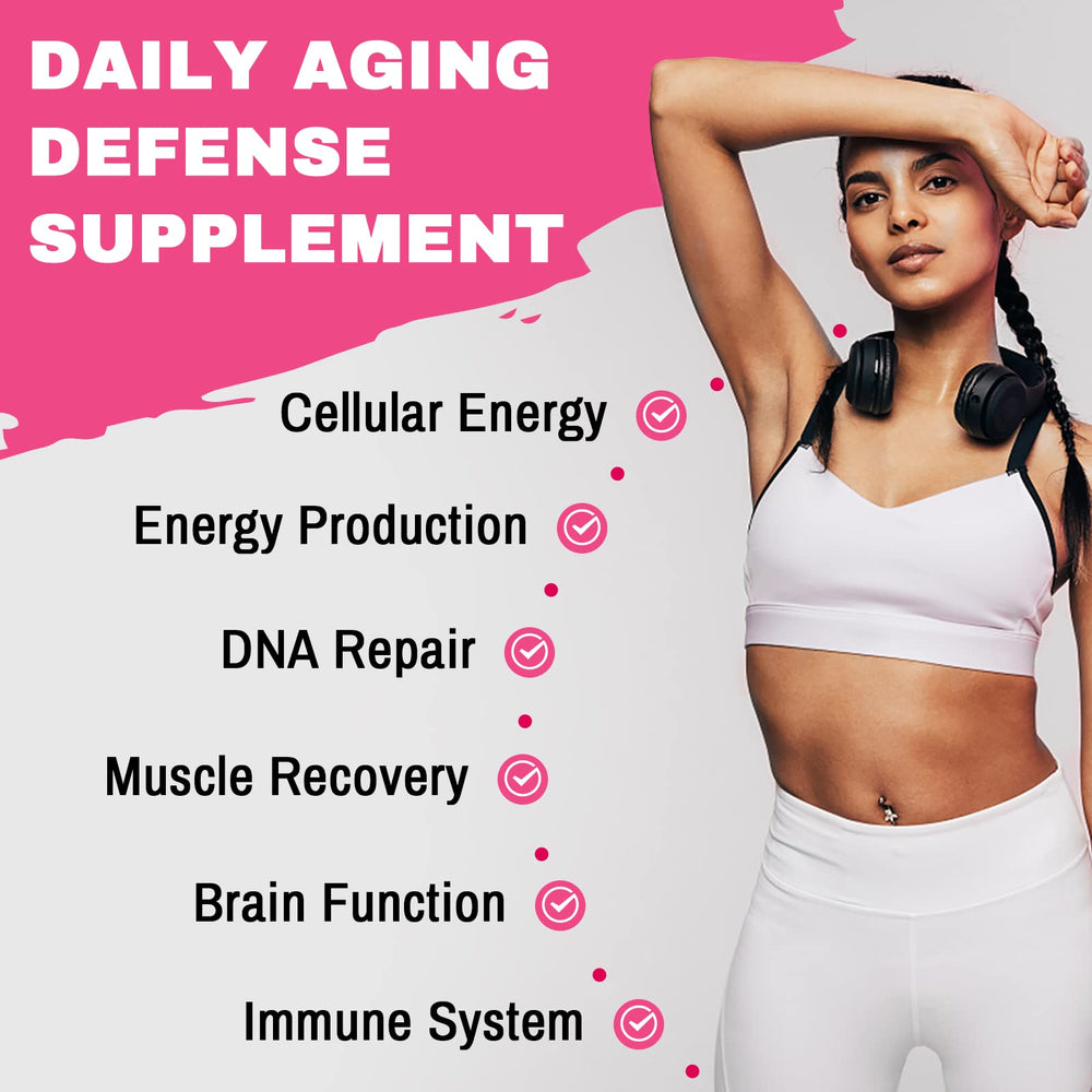 Energetic daily routine visuals paired with NAD+ 1200mg for activity
