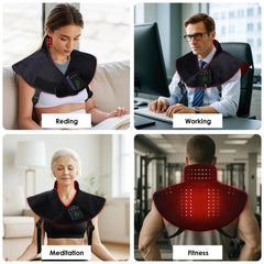 LAFCARE neck wrap delivers wide-area light coverage at home
