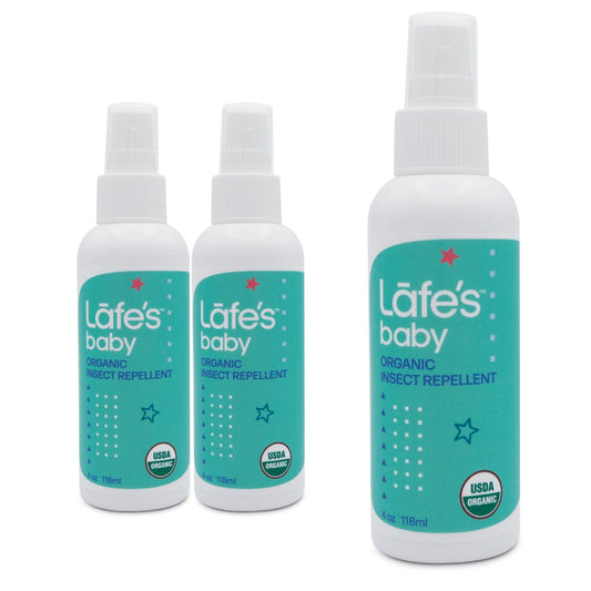 Lafe's DEET-Free Baby Bug Repellent bottle ready for outdoor use.