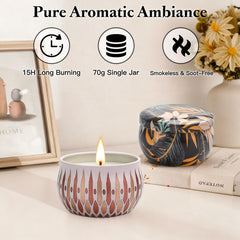 LAJDL assorted scents such as Rose and Ocean in decorative tins.