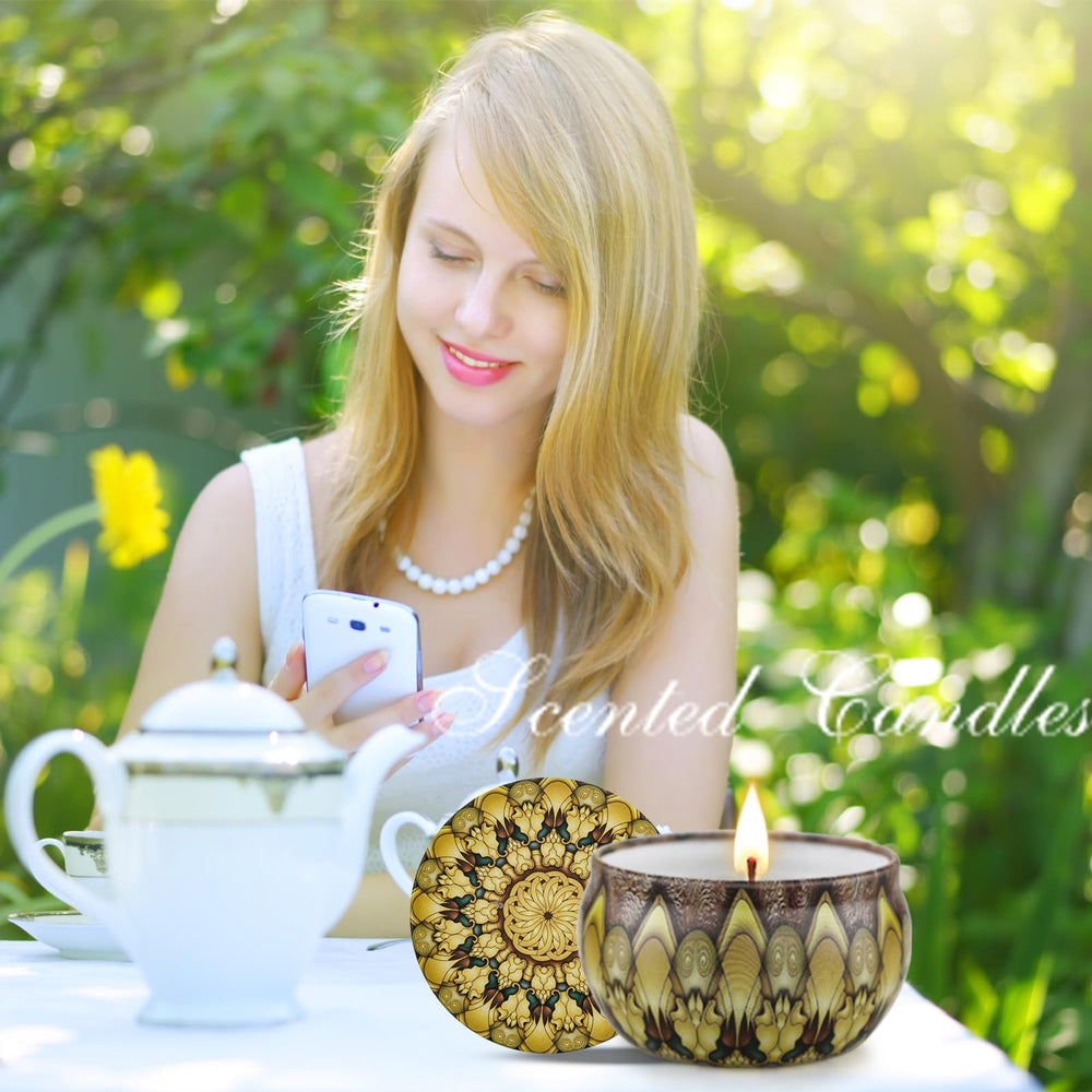 LAJDL soy wax candle with plant-based fragrances for clean ambiance