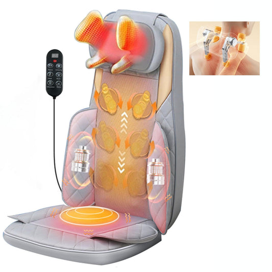 LAMATILOVE 4-in-1 massage chair pad with neck pillow for targeted relief at desk.
