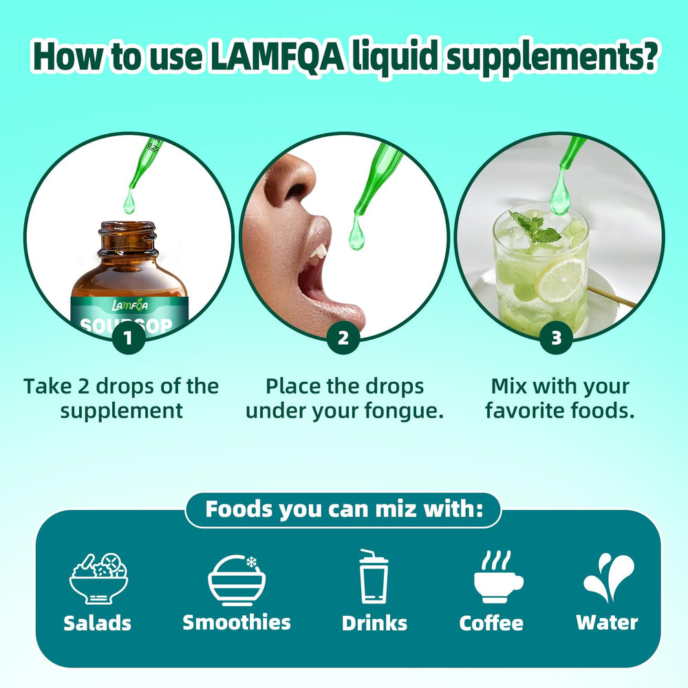 LAMFQA Immunity-friendly drops suitable for beverages and direct use.