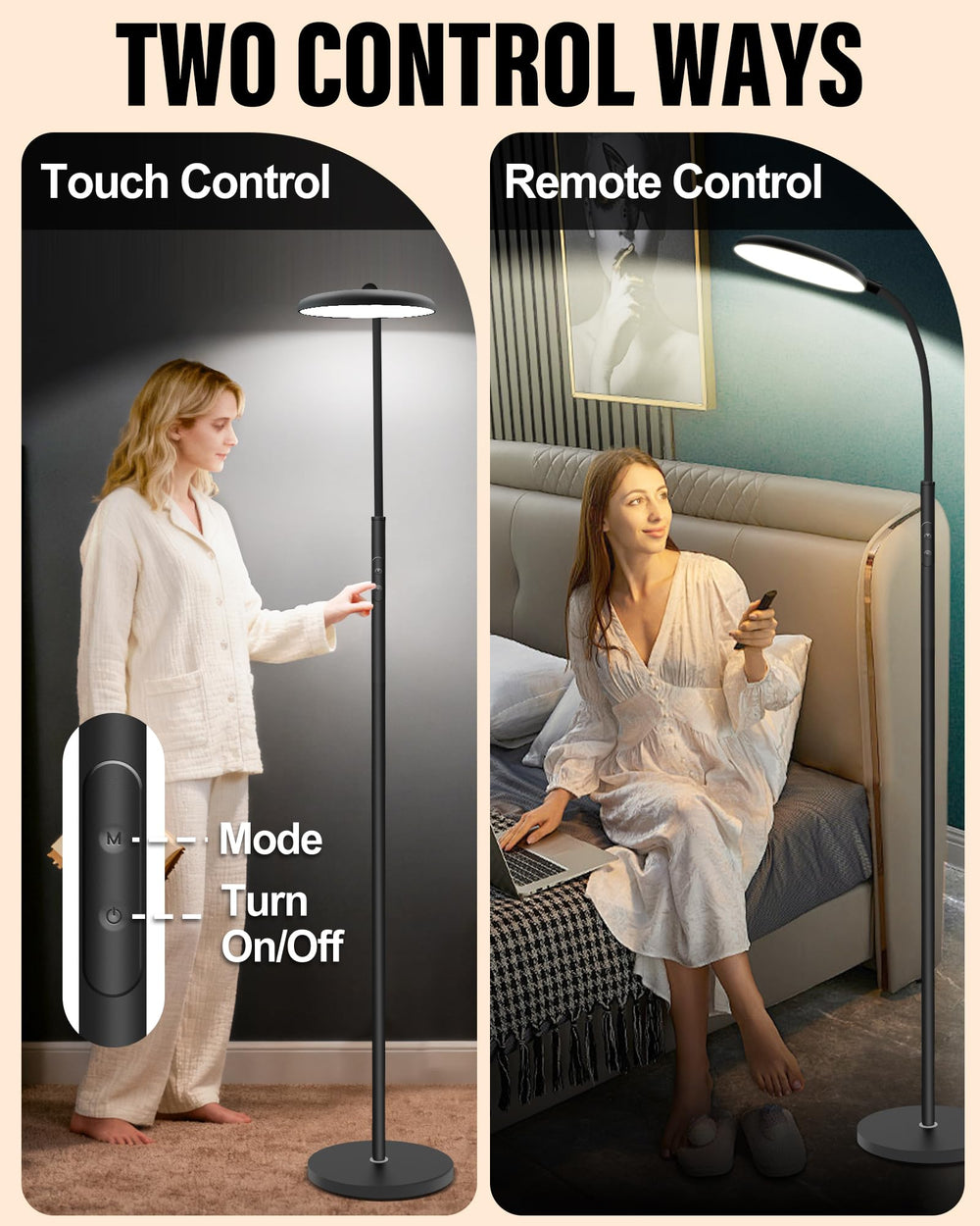 LanAqua Light Therapy Lamp desk use in a reading corner