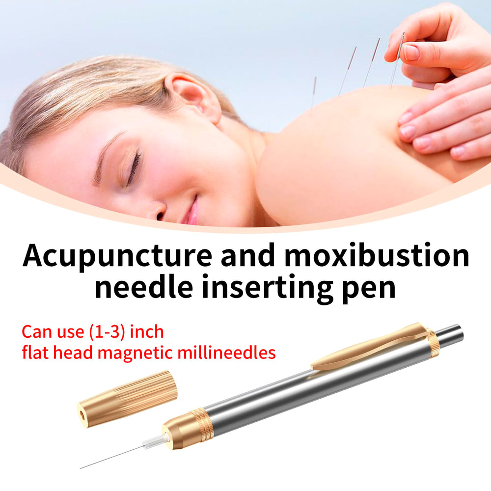 LANBO inserter demonstrating use for dry needling and moxibustion.