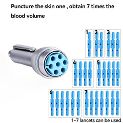 LANBO home-use scene illustrating convenient, discreet blood sampling.