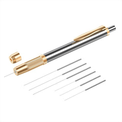 LANBO painless acupuncture needle inserter showcasing stainless steel body for durability.