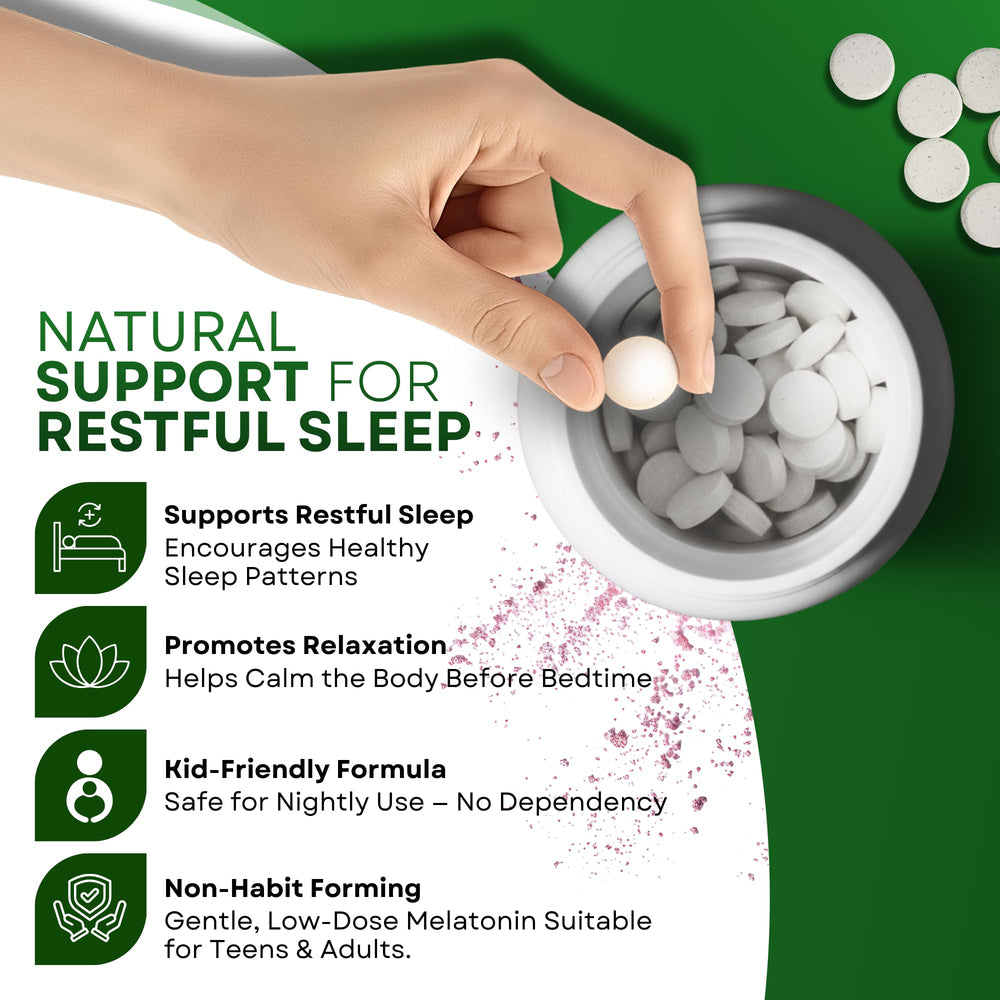 Landau Melty Melatonin made in USA badge emphasizes domestic production.