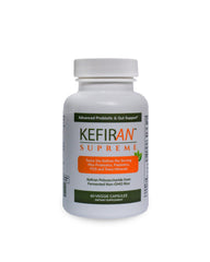 Lane Innovative Kefiran Supreme bottle pour supports dairy-free digestive balance.