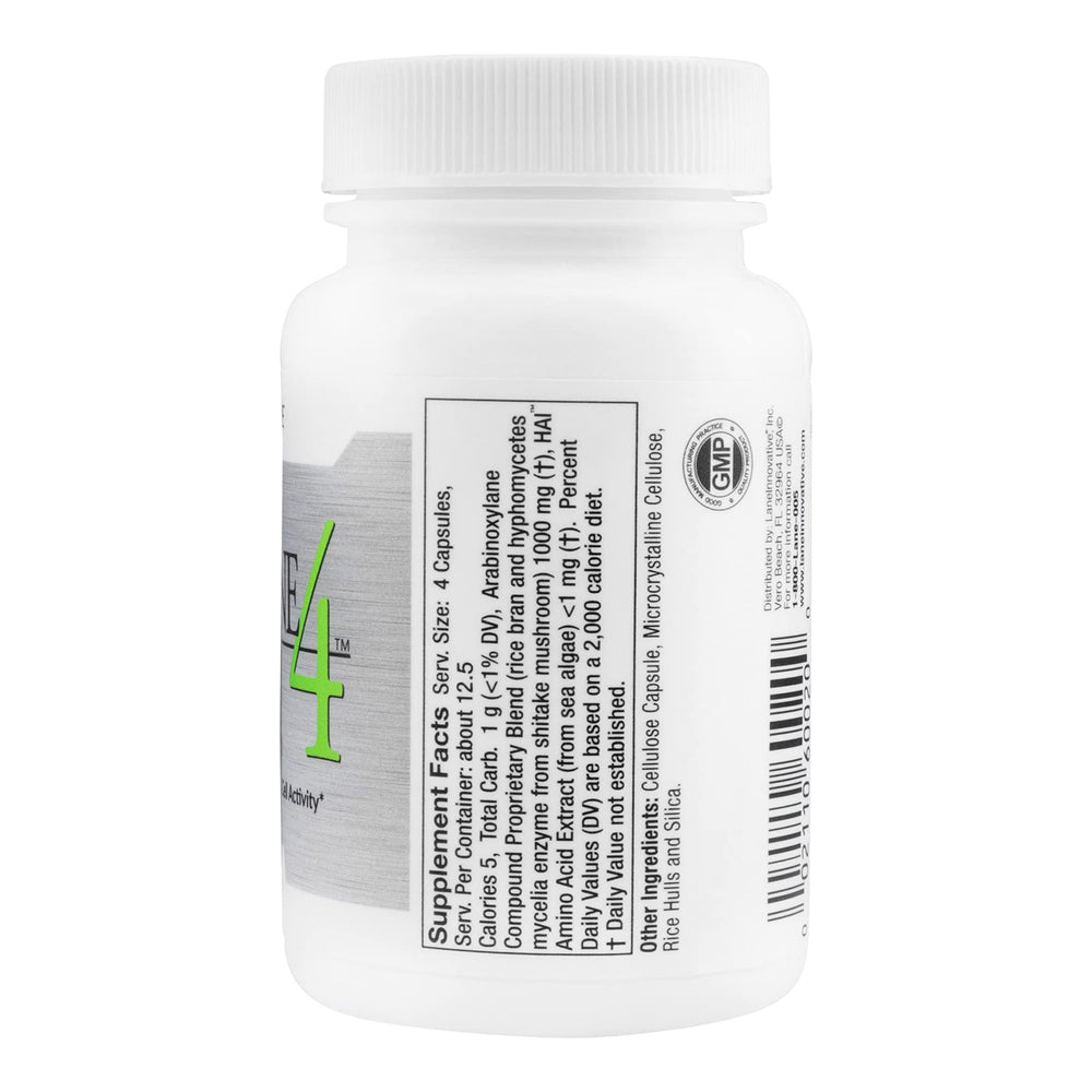 Lane Innovative Noxylane4 bottle back with nutrition facts for daily dosing