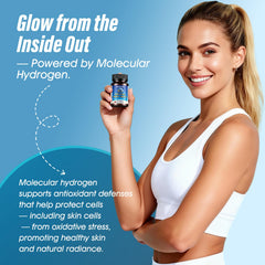 Close-up of a tablet releasing hydrogen for enhanced hydration balance.