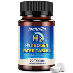 lanhuilin hydrogen tablets dissolving in water to create antioxidant rich hydration