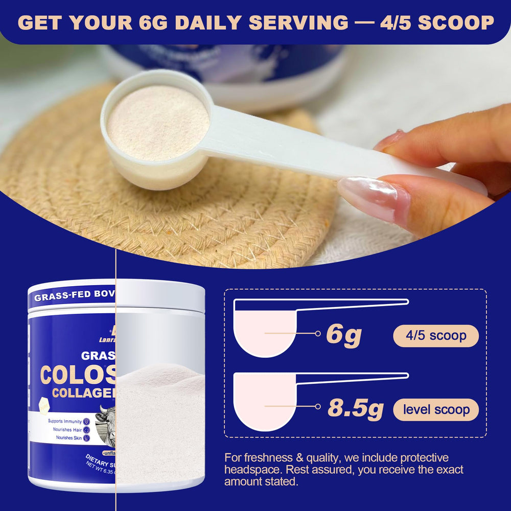 LanranBee easy-mix colostrum-collagen powder image demonstrates neutral flavor.