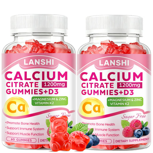 LANSHI calcium citrate gummies jar for easy daily calcium intake