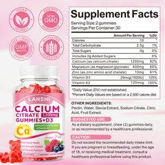 LANSHI calcium citrate gummies packaging box ideal for gifting or shelves