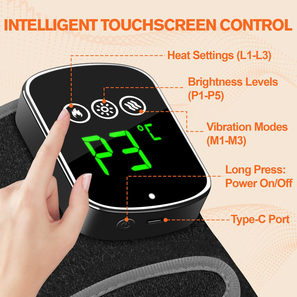 LanSuper knee brace LED panel and buttons with customizable therapy
