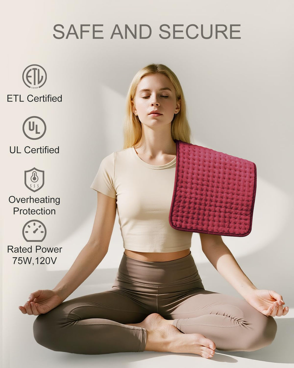 LANVA heating pad gift-ready packaging suitable for birthdays or holidays.