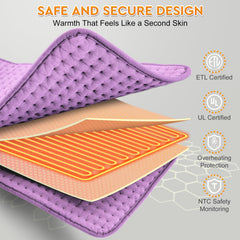 LANVA heating pad ETL-certified safety design ensures reliable home use.