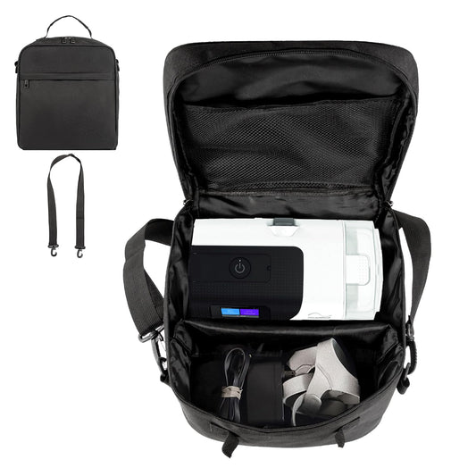 LAPLUIE portable CPAP travel bag front pocket keeps essentials within easy reach