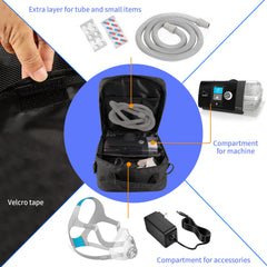 LAPLUIE travel bag interior cushioning safeguards CPAP devices from bumps