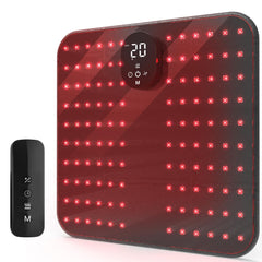 LaseLocks red light therapy feet mat with dual LEDs for soothing warmth