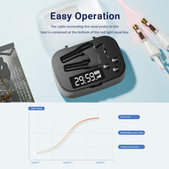 LASEPREHT device display panel showing adjustable settings