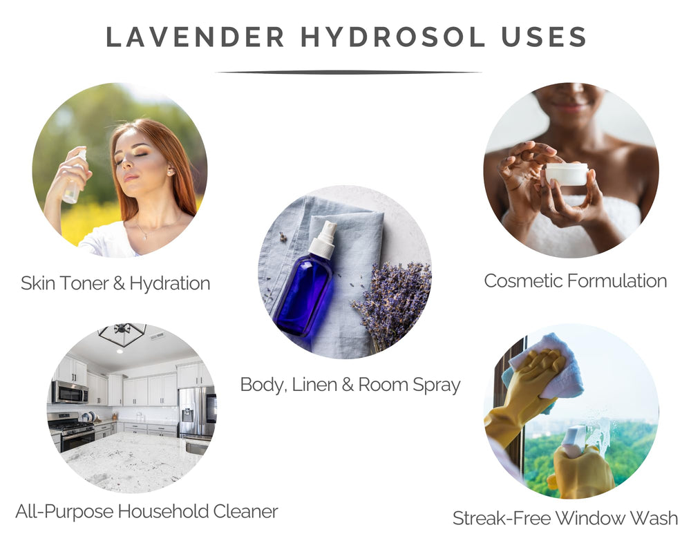 Lavender Lane bottle pour demonstrates easy mist for quick refresh.