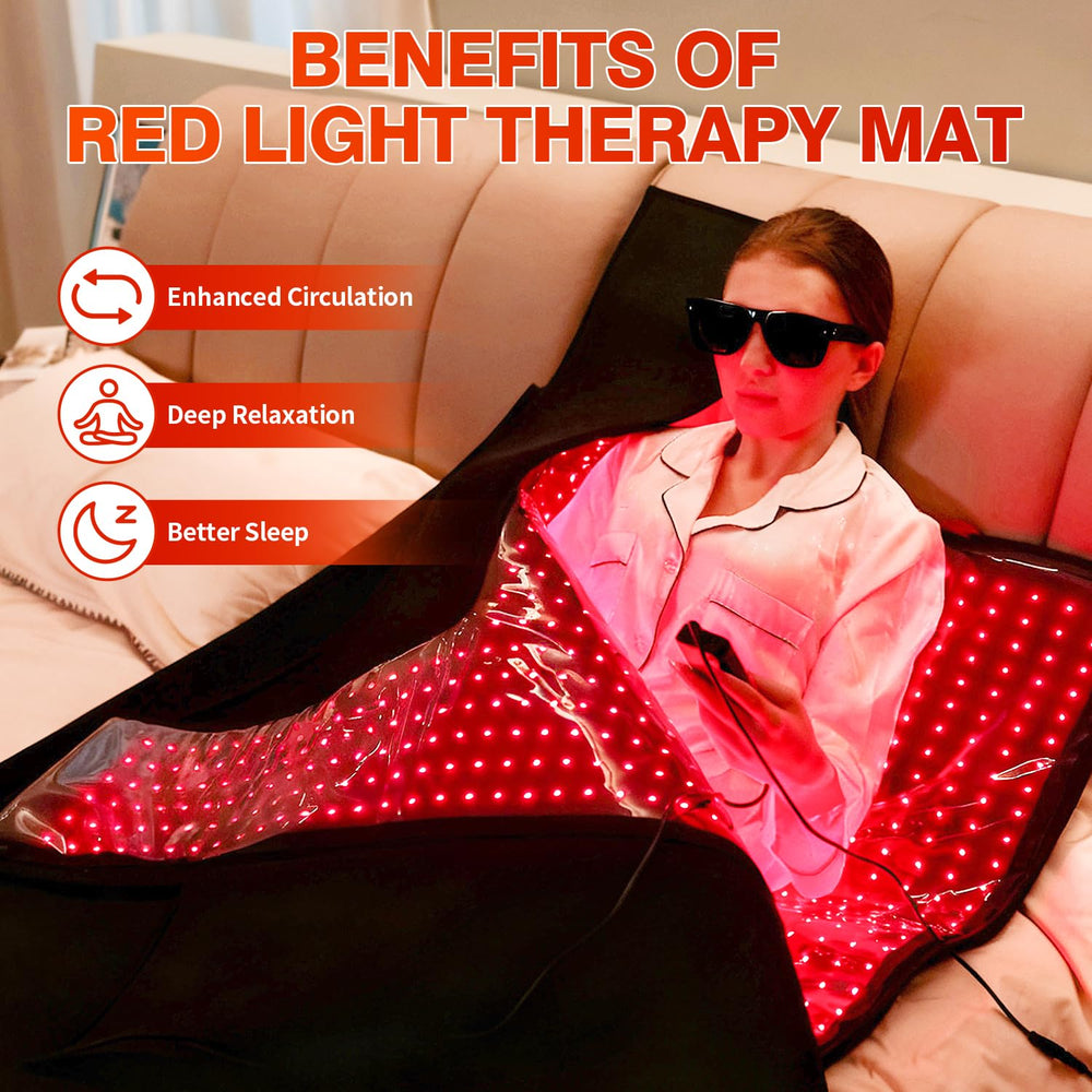 Lawind red light therapy mat full-body coverage laid flat for comprehensive wellness