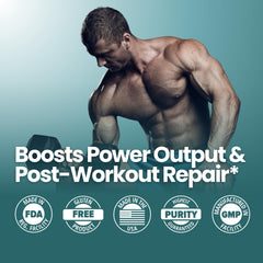 Close-up of Layer Origin 6'-SL HMO powder scoop for daily muscle-building routines.