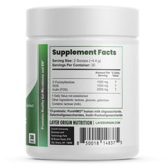 Layer Origin Constipiotic 30-day supply box emphasizing ongoing gut support.