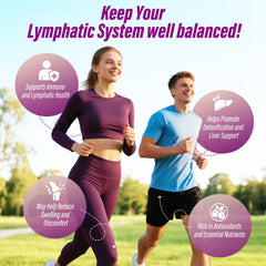 Lazpowfi Lymphatic Drainage Supplements | 180 Capsules for Lymphatic Support