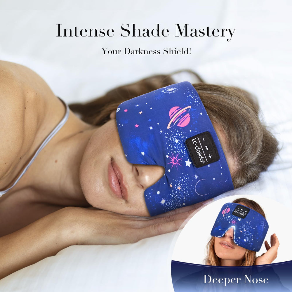 LC-dolida silk eye mask close-up showing luxurious texture and silk interior.