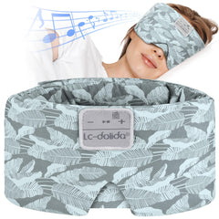 LC-dolida sleep mask with Bluetooth headphones blocks light for restful nights